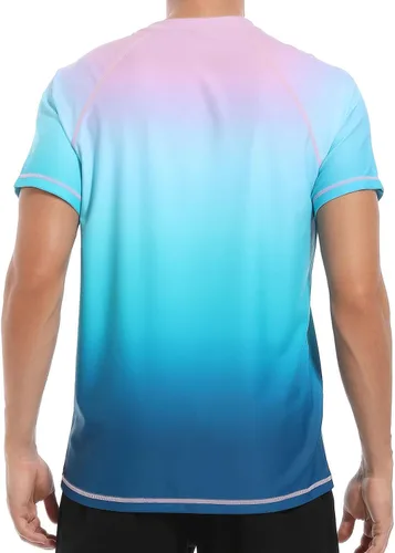 Vista 3 de VAYAGER Camisetas de natación para hombre con protección UPF 50+, de secado rápido, ajuste holgado, para surf acuático