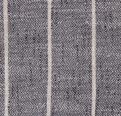 Vista 8 de HomePop Taburete de mostrador con respaldo redondeado, 24 pulgadas, rayas gris medianoche Raya tejida gris medianoche