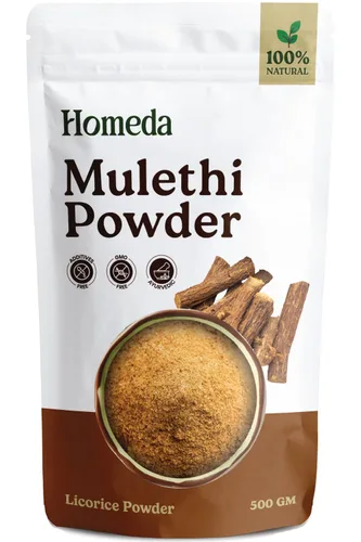 Vista 9 de Polvo orgánico de raíz de regaliz (3.5 oz - 100 g), polvo de mulethi orgánico para cara, extracto orgánico puro de Regaliz Raiz para la piel