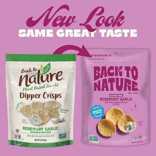 Vista 6 de Back to Nature Galletas sin gluten, patatas fritas de ajo y romero, veganas, sin OMG, galletas para sumergir, aperitivos deliciosos y de calidad