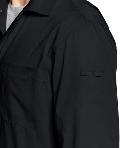 Vista 6 de CQR - Overol para hombre con manga corta, cremallera frontal, múltiples bolsillos, resistente a las manchas y a las arrugas