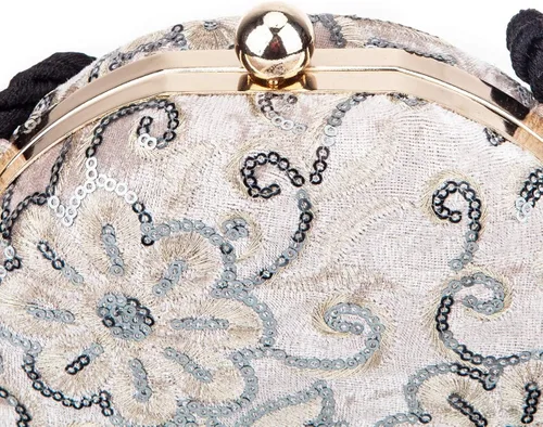 Vista 5 de Fawzia - Bolsas de noche con bordado de lentejuelas de terciopelo