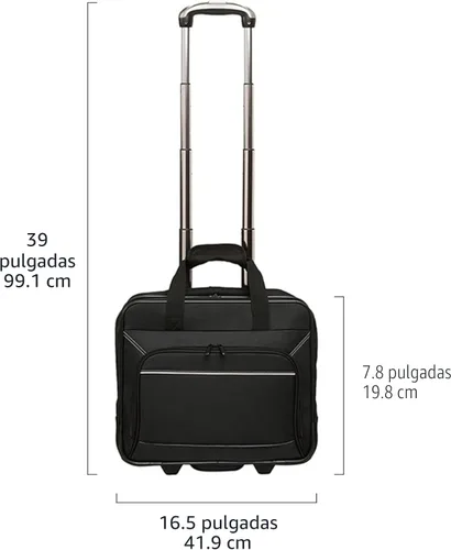Vista 11 de Amazon Basics Funda con ruedas para laptop, 15.6 pulgadas, color negro