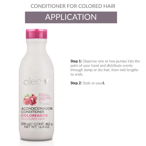 Vista 5 de ALEA - Acondicionador de cabello de color - Acondicionador para cabello de color - 16.9 fl oz - con extracto de granada y madera de nogal - Prolonga