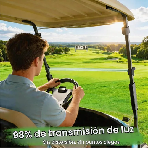 Vista 3 de 10L0L Golf Cart Windshield for Club Car Precedent/Tempo/Onward 2004-Up 5MM Transparente