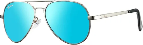 Vista 2 de Pro Acme Gafas de sol polarizadas pequeñas de aviador para niños y jóvenes de 3 a 18 años con dos tamaños 1.969 in 2.047 in