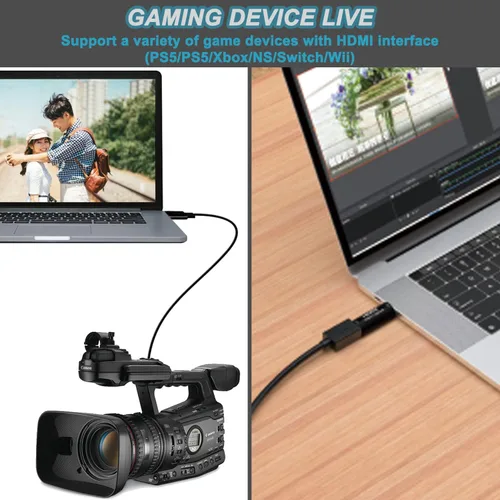 Vista 6 de Tarjeta de captura de video 4K HDMI a USB 3.0 1080P 60FPS Cam Link Tarjeta de captura de juegos Adaptador de tarjeta de captura de pantalla
