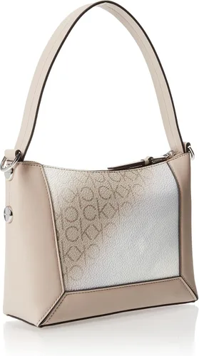 Vista 4 de Calvin Klein Quinn - Bolso de hombro con cremallera superior, neutro, multirayas, Multi rayas neutrales