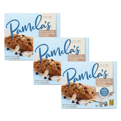 Vista 11 de Pamela's Whenever Bars Quartet - Cuarteto de barras sin gluten para el desayuno y aperitivos para llevar, almendra de arándano, especias de nuez