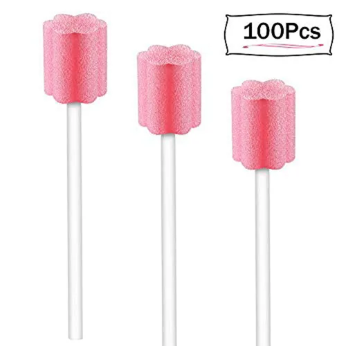 Vista 7 de 100 hisopos bucales desechables, esponjas sin sabor y estériles Palitos de hisopo dental para limpieza bucal
