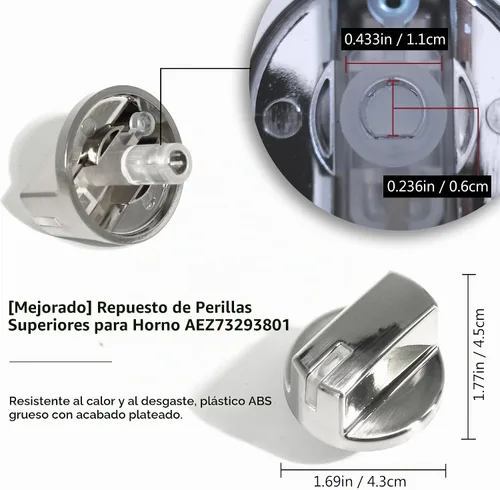 Vista 5 de AEZ73293801 - Perilla de estufa para horno de gas, conjunto de perilla de control (5 piezas)