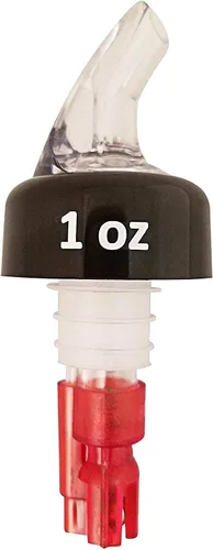 Vista 3 de Bartender Gear Pour Spouts 3 - Vertedor de botellas con medidas de bola, medición automática de 1 oz (1.0 fl oz), tamaño de corcho, 0.787 in