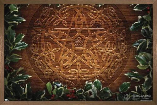 Vista 16 de Trends International Brigid Ashwood - Póster de pared con diseño de pentáculo navideño de Yule celta