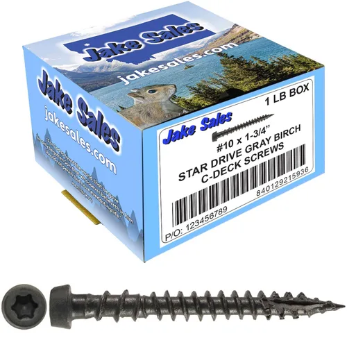 Vista 32 de #10 x 1-3/4" Graystone - Tornillo de madera recubierto exterior de madera Torx/Star Drive Head - Compatible con madera AQC (1 libra ~ 130 tornillos)