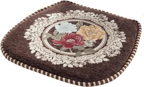 Vista 41 de EORNOW Juego de cojines para silla de comedor con lazos, juego de 1/2/4, almohadillas antideslizantes para silla de comedor con funda extraíble