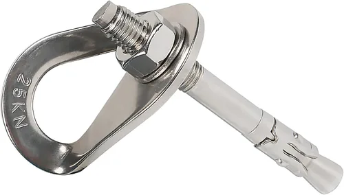 Vista 9 de Pernos de escalada de 25 kN anclajes de acero inoxidable para escalada perno de anclaje Perno de expansión resistente, Piton Tiedown para escalada