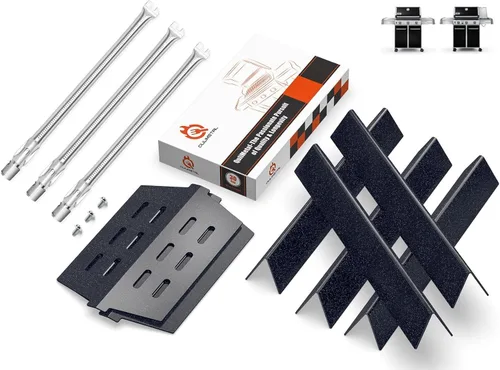 Vista 32 de QuliMetal 44.5 cm SUS304 Barras Aromatizadoras y Deflectores de Calor para Parrillas Weber Genesis 300 Series, Compatibles con Genesis E310 E320