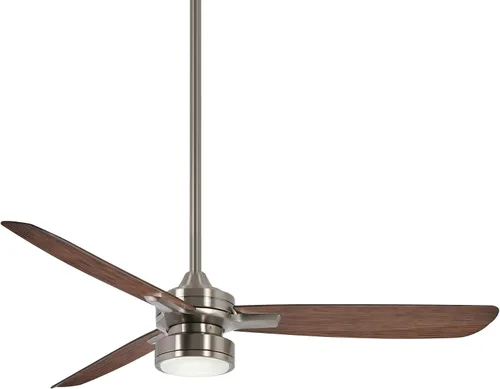 Vista 2 de Minka-Aire F727-BN/MM, Rudolph Ventilador de techo de 52 pulgadas, acabado de níquel cepillado con aspas medianas de arce Níquel cepillado