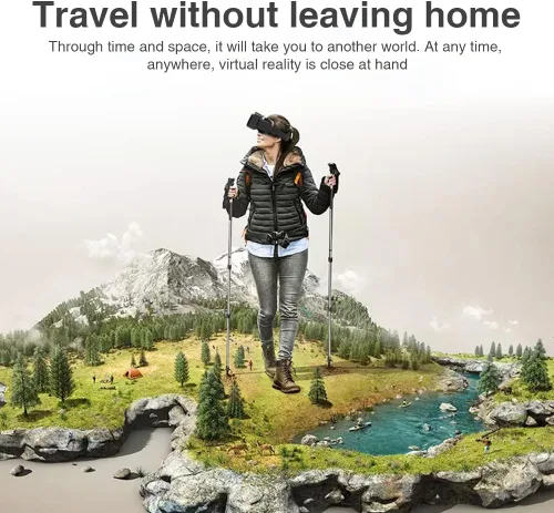 Vista 7 de Xiaokeis Auriculares de realidad virtual VR, gafas 3D, soporte de auriculares VR versión de 4.7-7 pulgadas, gafas de realidad virtual, auriculares