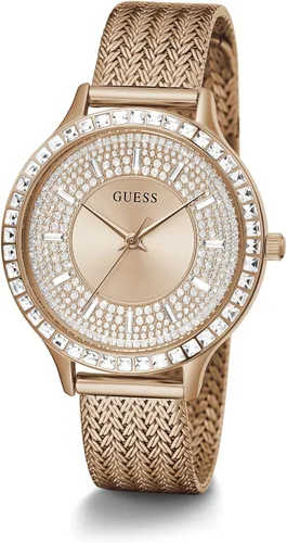 Vista 4 de GUESS Reloj de vestir de cuarzo para mujer con correa de acero inoxidable oro rosa 16 Modelo GW0402L3