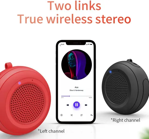 Vista 6 de CYBORIS Mini altavoz Bluetooth portátil, IPX7 impermeable flotante altavoz inalámbrico, a prueba de golpes al aire libre con micrófono incorporado