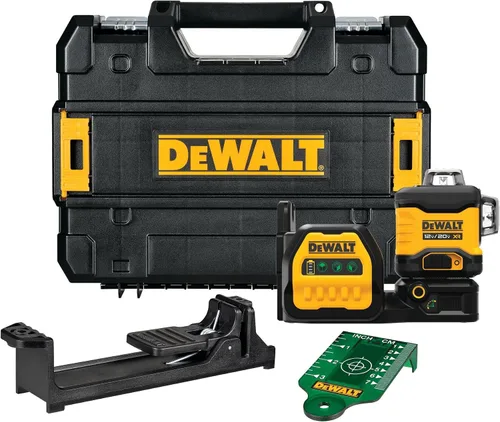 Vista 5 de DEWALT Kit de Nivel Láser 20V/12V MAX, Láser de Línea Cruzada y Láser de 2 Puntos, Verde (DCLE34220G)