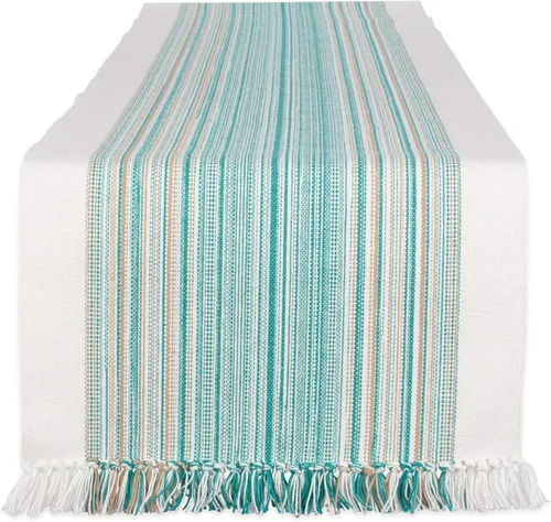 Vista 19 de DII Everyday Collection - Mantel de mesa con flecos, camino de mesa, 14 x 72 pulgadas, color negro
