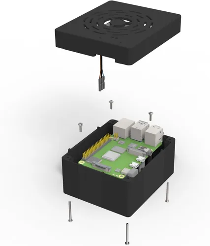 Vista 2 de Vilros Raspberry Pi Plug 'n' Pi- A Raspberry Pi Funda y fuente de alimentación Todo en uno Solución (Pi 4, Negro)