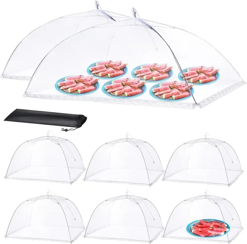 Vista 7 de Cubiertas de Alimentos para Exteriores - 1 Extra Grande (40 x 25 pulgadas) y 4 Grandes (17 x 17 pulgadas) Carpas de Comida/Cubiertas de Alimentos