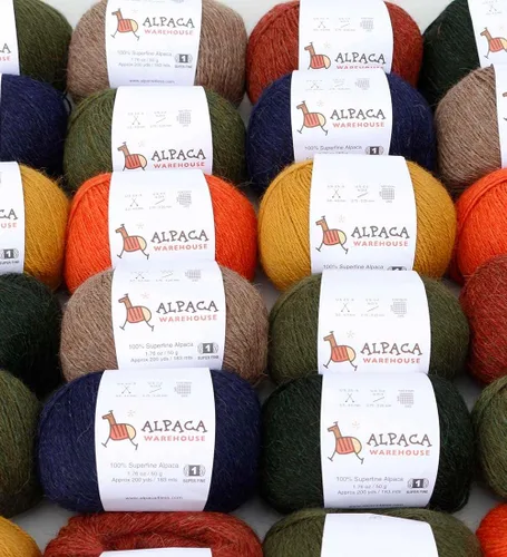 Vista 8 de Juego de 3 madejas de hilo de lana de alpaca 100% - Peso Fingering Lace Worsted - Celestialmente suave y perfecto para tejer y hacer crochet