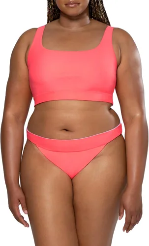 Vista 4 de Smart & Sexy Conjunto de parte superior larga y parte inferior de bikini reversible para mujer