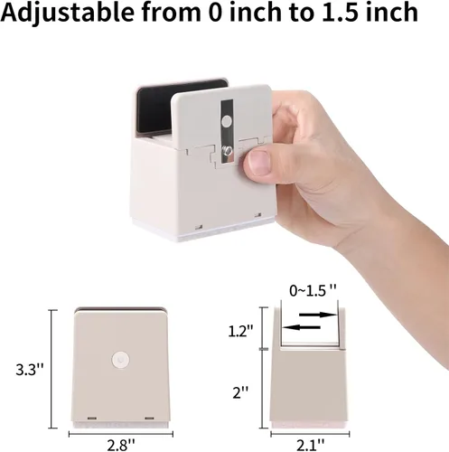 Vista 2 de Elevadores de cama con abrazadera de tornillo ajustable, se adapta a grosor de marco de muebles de 0 a 1.5 pulgadas, elevación en altura de 2