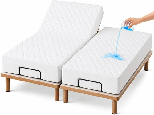 Vista 15 de GRT Cubrecolchón tipo almohada Individual, de rayón con cubierta de bambú, acolchado con relleno alternativo de plumón 3D de 900gsm, colchón