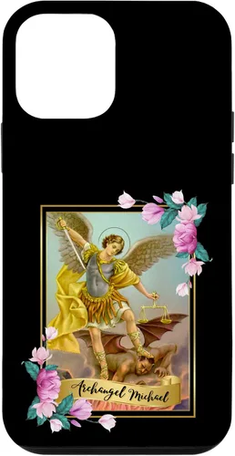 Vista 16 de Funda protectora para iPhone 17, diseño de ángel de la iglesia católica de San Miguel Arcángel