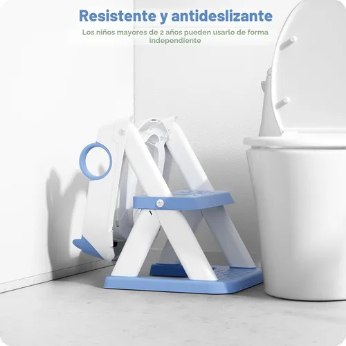 Vista 7 de Asiento de Entrenamiento de Baño, Asiento de Inodoro Mejorado para Niños y Niñas, Asiento de Entrenamiento de Baño 2 en 1 para Niños, Asiento