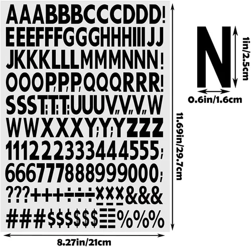 Vista 5 de Letras y números termoadhesivos de 1 pulgada, letras de vinilo para planchar con letras de transferencia de calor de la A a la Z, números