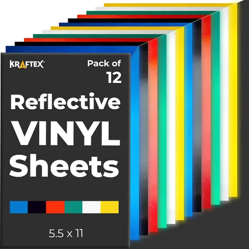 Vista 11 de Vinilo Metálico Negro Holográfico y Vinilo Oil Slick Permanente para Cricut Joy: [8PK, 5.5" x 12" pulgadas] Láminas Permanentes de Cromo Negro