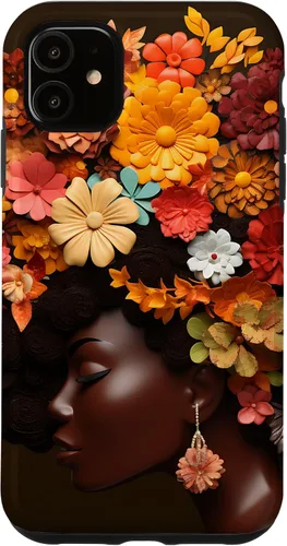 Vista 8 de Black Queen - Carcasa para iPhone 17, diseño de melanina, color negro