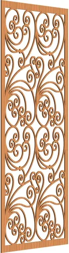 Vista 122 de 9 3/8"W x 24 3/8"H x 1/4"T Marilla Decorativos Paneles de Pared de Madera Calado, Abedul