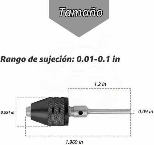 Vista 3 de Mesee 2 adaptadores de conversión de pinza de mandíbula sin llave, convertidor de portabrocas de 0.3 a 0.134 in, herramienta de brocas de molienda