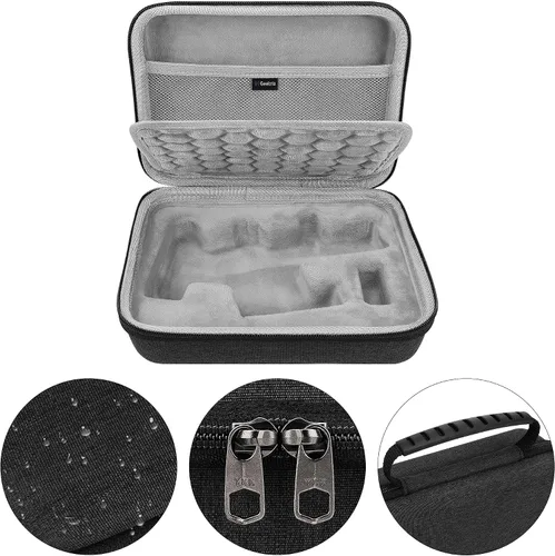 Vista 2 de GEEKRIA Estuche de transporte de viaje rígido, compatible con estabilizador de cardán DJI Osmo Mobile 7P / 7 (gris oscuro)