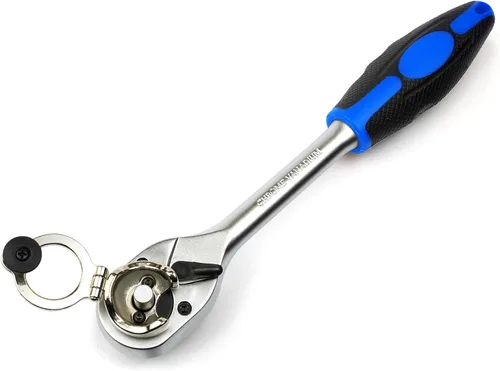 Vista 7 de Ascend Tools Trinquete de rueda fácil de 3/8 pulgadas, acción de trinquete de 72 dientes, cabezal de liberación rápida, rotador, giratorio, llave