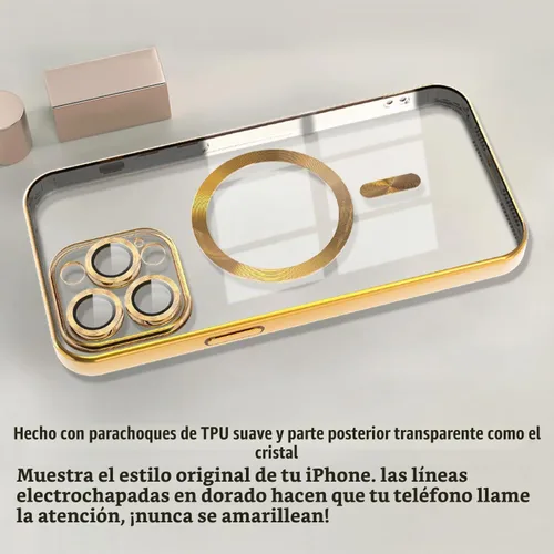 Vista 8 de Misscase Funda MagSafe compatible con iPhone 14 Pro con protector de lente de cámara, protección completa, funda magnética transparente compatible