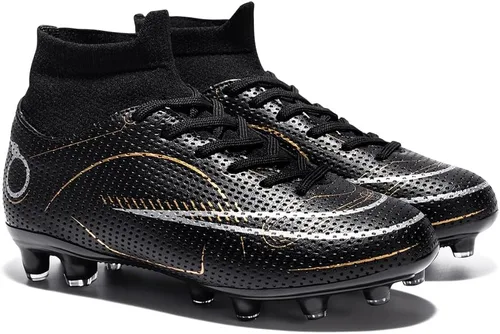 Vista 5 de Zapatos de fútbol para niños y niñas, para exteriores, interiores, para entrenamiento de fútbol y césped atlético