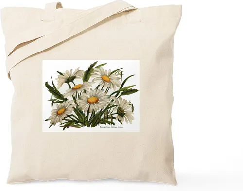 Vista 13 de CafePress Daisies Tote Bag Natural Canvas Tote Bag, Bolso de compras de tela, Caqui