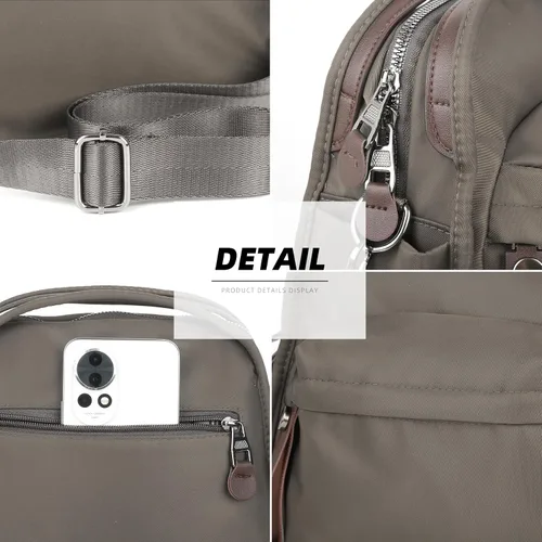 Vista 6 de Small Crossbody Bags for Women Nylon Top Handle Handbag Commute Underarm Shoulder Tote Bag Purse