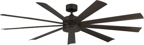 Vista 4 de Wynd XL - Ventilador de techo inteligente de 9 aspas para interiores y exteriores, 72 pulgadas, bronce con kit de luz LED de 2700 K y control