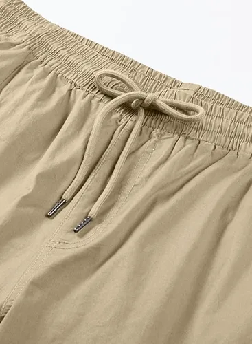 Vista 7 de JMIERR Mens Casual Cargo Pants Elastic Waist Drawstring Stretch Relaxed Fit Tactical Joggers Work Pants Multi Pockets