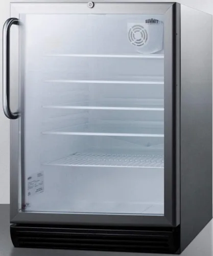 Vista 2 de Summit SCR600BGLCSSADA - Refrigerador compacto de 24 pulgadas en aluminio plateado