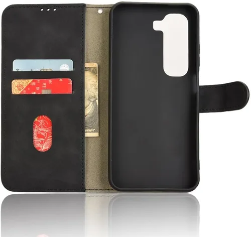 Vista 5 de Phone FILP Case Wallet Case Compatible with Infinix Hot 50 5G Case with Card Holder,Flip Case PU Leather Phone Wallet Case with Wrist Strap Black